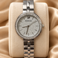 Silver-Tone Swar-vski Watch for Women Elegant Crystal Watch